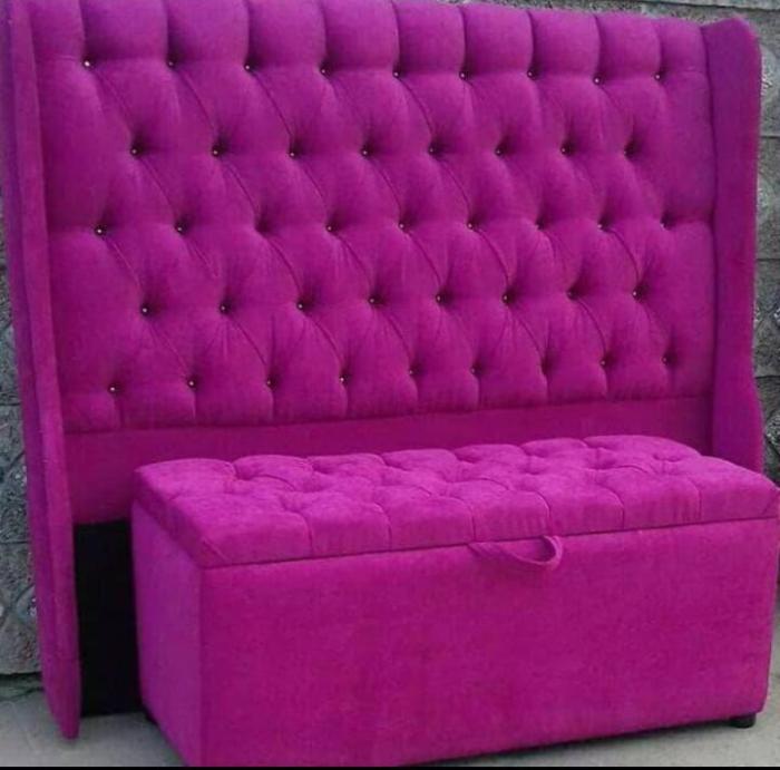 pink head board